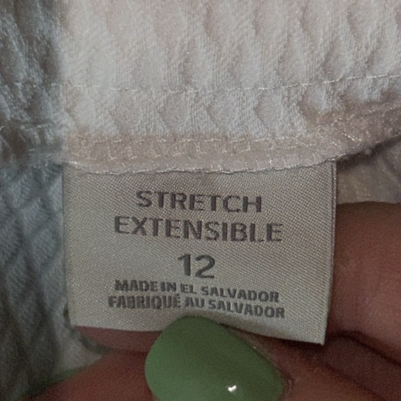 Van Heusen Stretch Extensible White Patterned Leggings Size 12 - Picture 6 of 8